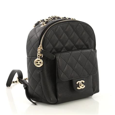 chanel cc day backpack quilted caviar mini|CHANEL Caviar Quilted Small CC Day Backpack Black.